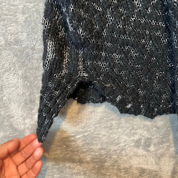 Velvet by Graham‎ and Spencer Sz XS Wool Blend Black Knit Sweater Long Sleeve - Picture 4 of 8